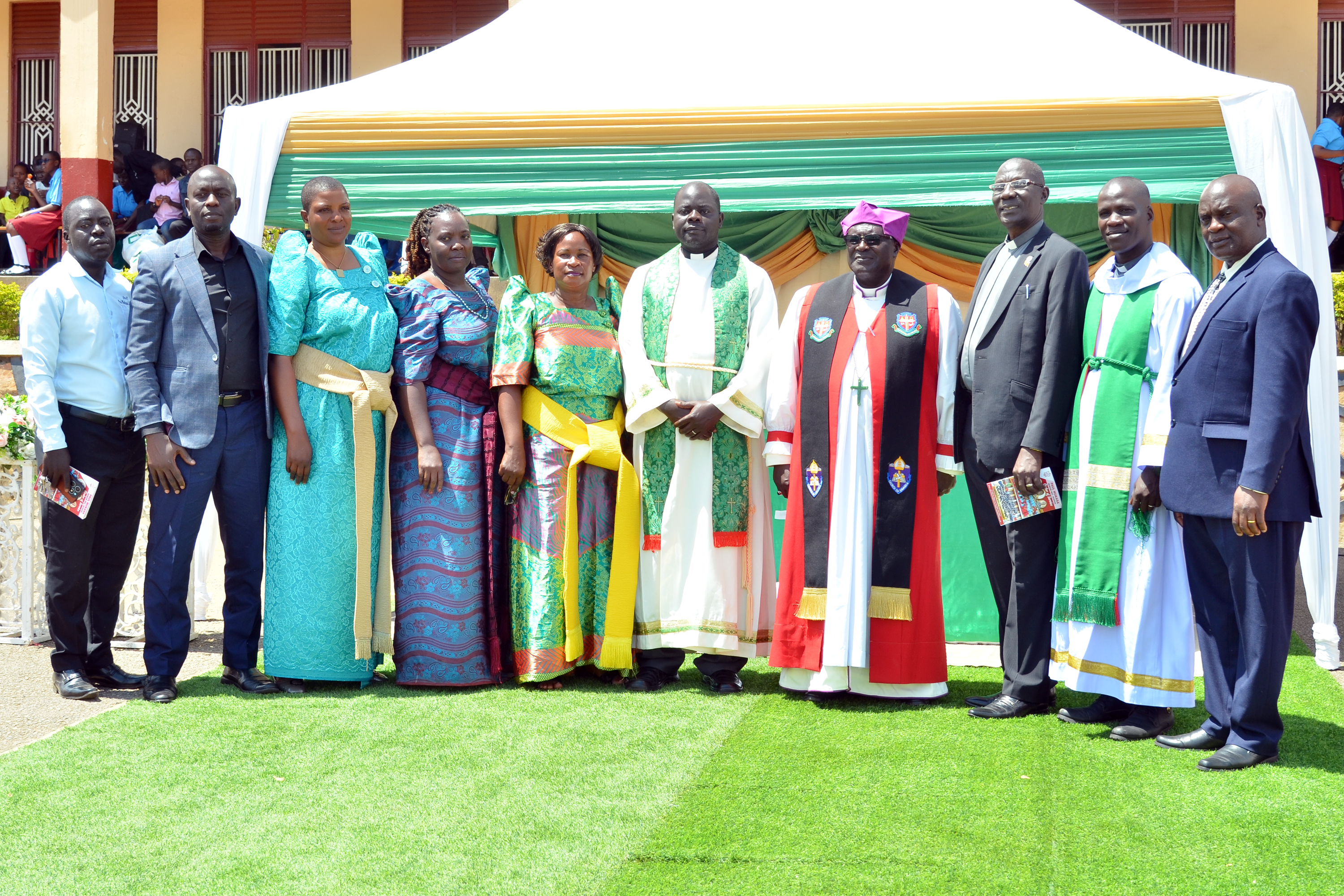 ADMNISTRATORS WITH BISHOP DURING 2025 CANDIDATES DEDICATION