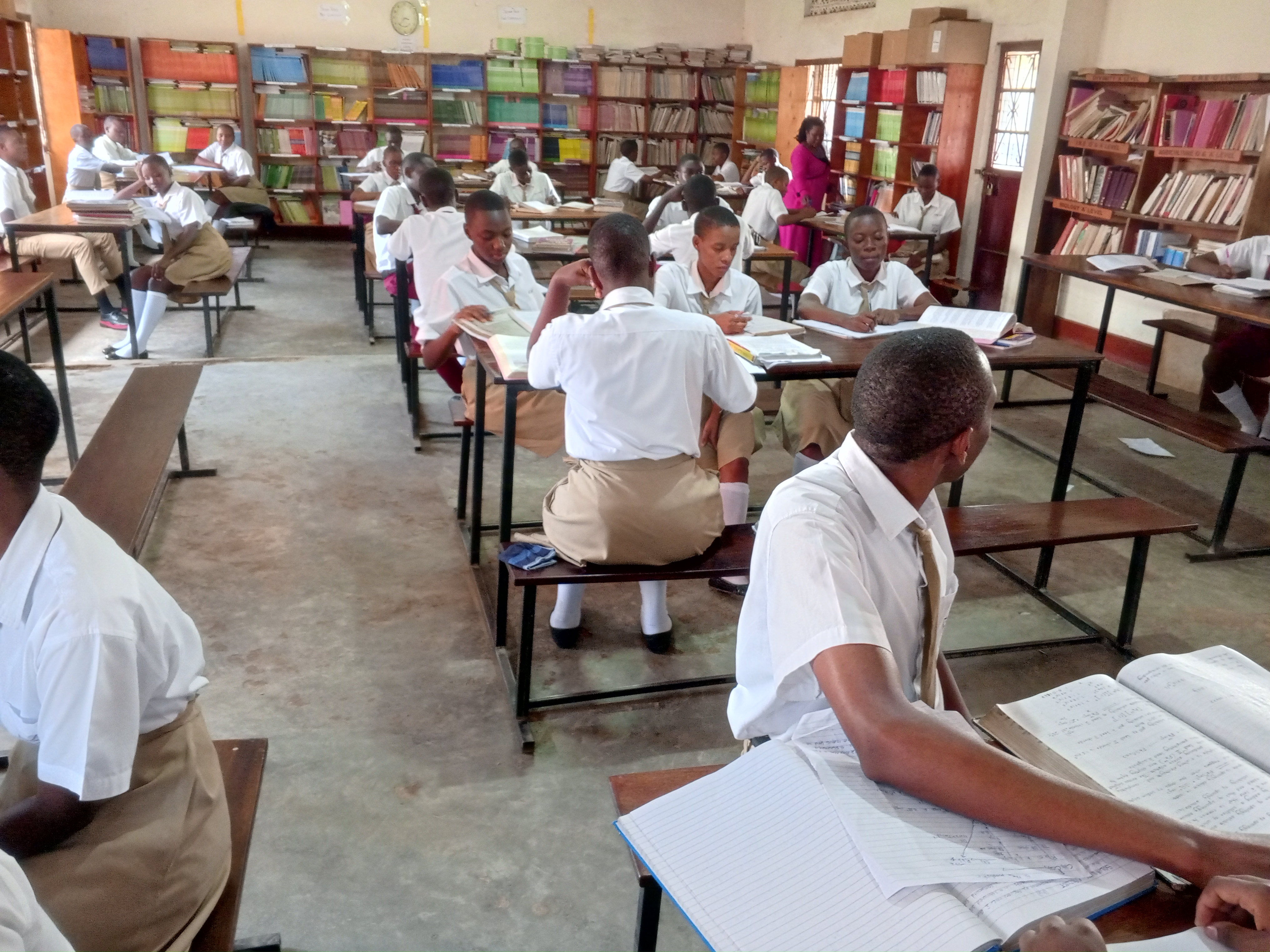Students studying